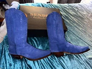 Botas Vaqueras Sendra Talla 10 (EU 45) Azul Gamuza MODELO 2073 - Imagen 1 de 5
