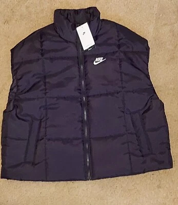 Women Nike Sportswear Classic Puffer Therma-FIT LOOSE Vest Black FB7679-010 L - Image 1 of 4
