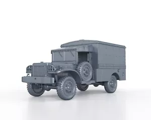 US WWII - DODGE WC 64 AMBULANCE - 1/56 1/72 1/87 1/100 3D PRINTED - Imagen 1 de 5
