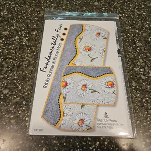 Fundamentally Fun Table Runner Place Mats Quilt Pattern Tiger Lily Press - Picture 1 of 2
