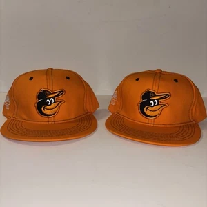 Set Of 2 Baltimore Orioles Hat DAP Dad Against Predators Snap Back Orange NWOT - Picture 1 of 7