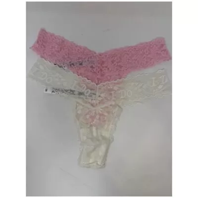 Hanky Panky Bridal I DO Shimmer & Signature Lace Low Rise Thong 2-PACK (49SHI... - Image 1 of 3