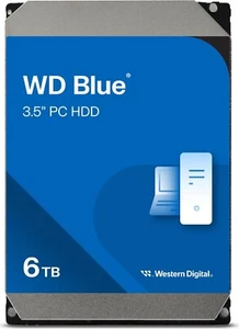 WD Blue 6TB Desktop Hard Disk Drive - 5400 RPM SATA 6Gb/s 256MB Cache 3.5 Inch - Afbeelding 1 van 1