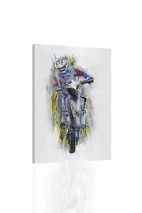 Dirt Bike - CANVAS OR PRINT WALL ART - Picture 1 of 2