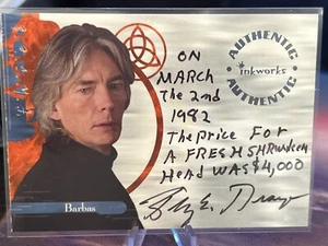 Charmed Power of Three Inkworks Autograph Card A11 Billy Drago as Barbas Auto - Picture 1 of 2