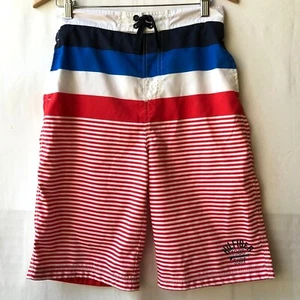 Tommy Hilfiger Boys Teen Size 20 XL Swim Trunks Board Shorts Nautical Stripes - Picture 1 of 12