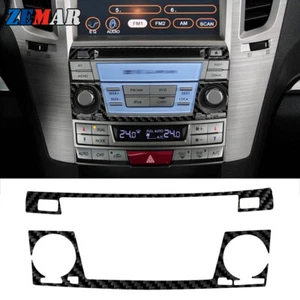 Carbon Fiber Interior Console CD Panel Cover For Subaru Legacy Outback 2010-2014 - Imagen 1 de 13