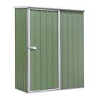Galvanized Steel Shed 5FT x 2.5FT, Pent Roof - Green