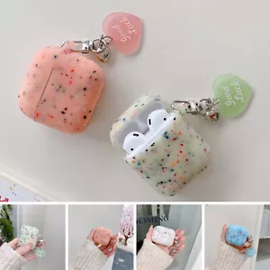 Soft Silicone Luminous Shockproof Cover W/ Pendant For Airpods 4 3 2 1 Pro2/1 - Picture 1 of 12