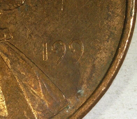 1998 P Strike Through Heavy Grease Error Cent MISSING DATE AND LETTERS FREE SHIP Cover
