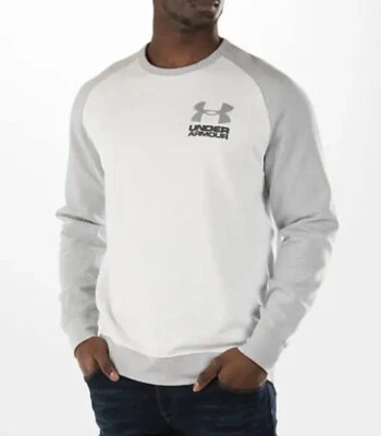 Camisa de hombre Under Armour estilo deportivo polar blanca y gris - mediana Foto 1 de 4