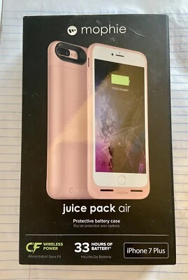 Capa de carregamento de bateria mophie Juice Pack Air para iPhone 7 Plus - Ouro rosa - Imagem 1 de 4