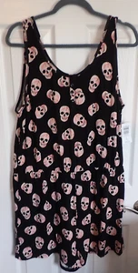 New TORRID Size 2 (2X) Super Soft Sleeveless Sleep Romper Tie Dye Skull Print - Picture 1 of 8