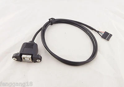 1pc USB 2.0 B Female Panel Mount To Pitch 2.54mm 5 Pin Motherboard Printer Cable - Image 1 of 4