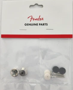 Fender Guitar Chrome Standard Strap Buttons Strat 0063267049 MADE IN THE USA - Picture 1 of 2