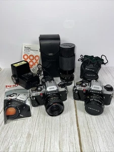 Paquete de 2 cámaras Pentax Program Plus + 3 lentes + extras ✅ Excelente estado - Imagen 1 de 24