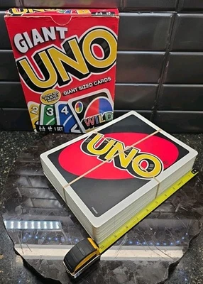Giant Uno Game 36078 7.4×10.1" Cards Customizable 2015 Cardinal No Instructions  - Image 1 of 4