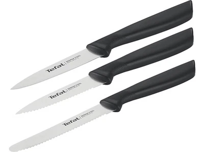 Set de cuchillos - Tefal Colorfood K2733S04, 3 piezas, Acero Inoxidable, Negro - Imagen 1 de 4