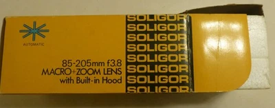 Soligor 85-205mm f/3.8 Macro+Zoom Lens w/Built-In Hood for Minolta - Image 1 of 4