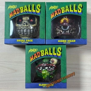 3PCS Mondo Madballs SLOBULUS HORN HEAD SKULL FACE VINYL Figure Collector Rare - Picture 1 of 7