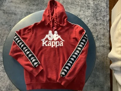 Kappa Men’s Size Medium Hoodie Big Logo Red Hooded Sweatshirt - Image 1 of 4