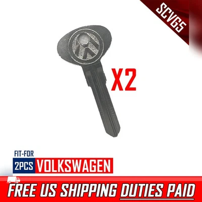 2 llaves en blanco para Volkswagen Super Beetle/Karmann Ghia/Squareback/Fastback VW Foto 1 de 4