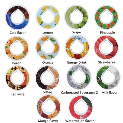 MARKENLOS 14PCS Fruit Fragrance Bottle Air Flavour Pods for Air Up Water Bottle Taste Pods