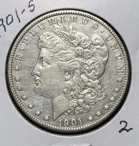 1901-S MORGAN SILVER DOLLAR, XF DETAILS - Picture 1 of 2