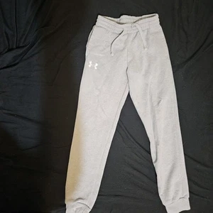 Under Armour Boys Youth Small Gray Sweatpants Bottoms - Picture 1 of 5