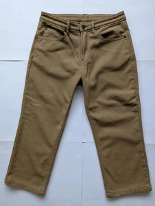 CAT Caterpillar Fleece Lined Work Pants Khaki Men's UK Size 34W 32L Great Con - Picture 1 of 18