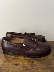 VTG Stuart McGuire 10.5EE Slip-On Penny Loafer w/Tassel Dress Shoes, Burgundy - Imagen 1 de 9