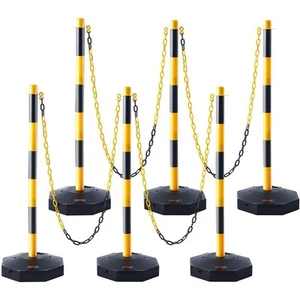 Adjustable Traffic Delineator Post Cones, 6 Pack, Traffic Safety Delineator Barr - Picture 1 of 1