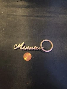 GOLD TONE MINNIE KEYCHAIN DISNEY MINNIE MOUSE - Picture 1 of 2