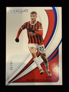 2024-25 Immaculate Soccer Francesco Camarda 16/25 AC Milan Future Star - Picture 1 of 2