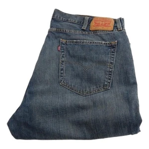 Levi 559 Straight Jeans Relaxed Fit Blue Waist 42 Leg 36 W42 L36 Zip Fly (Q6599) - Picture 1 of 9
