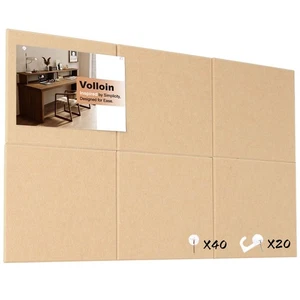 Cork Board Alternative for Office, 36"×24" Felt Boards 60 Push Pins, Safe Rem... - Picture 1 of 7