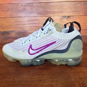 Nike Air Vapormax 2021 Flyknit Shoes Youth 4.5Y Women 6 Lilac White DB1550-105 - Picture 1 of 7