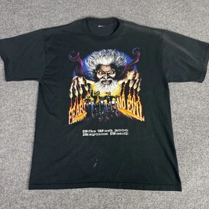 Vintage "Fear No Evil" Bike Week 2004 Faded Light Distressed - Bild 1 von 6