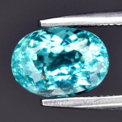 💎 Apatita azul verdoso natural ovalada de 1,40 quilates 7,5 x 5,5 mm - sin calefacción, gema de África Foto 1 de 4