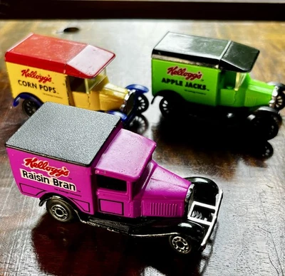 Matchbox 1921 Model T Kelloggs Cereals Delivery Trucks 1:64 Scale Lot of 3 - Image 1 of 4