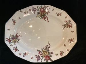 Plato de servir vintage - Royal Doulton - "Old Leeds Spray" 11" x 13" - Imagen 1 de 3