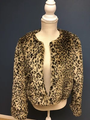 Chaqueta de piel sintética - Grande recortada con estampado de animales mafia esposa moda festival sexy punk Foto 1 de 4