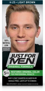 Just For Men Mens Shampoo Hair Colour Color Wash in Dye Light Brown H25 - Picture 1 of 7