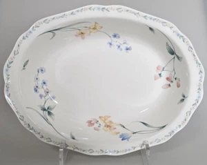 Noritake Japan Gala Cuisine American Flowers Oval Serving Bowl 7912 - Picture 1 of 11
