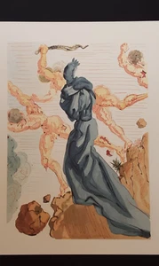 SALVADOR DALÍ      LA DIVINA COMMEDIA  -  Die Hölle  19. Gesang   DIE SIMONISTEN - Bild 1 von 4