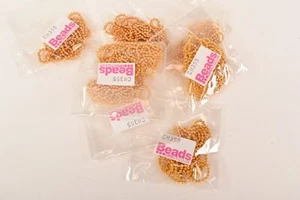 Job Lot 14 1m Packs Gold Ball Chain 1mm With Connectors Jewellery Making - Picture 1 of 3