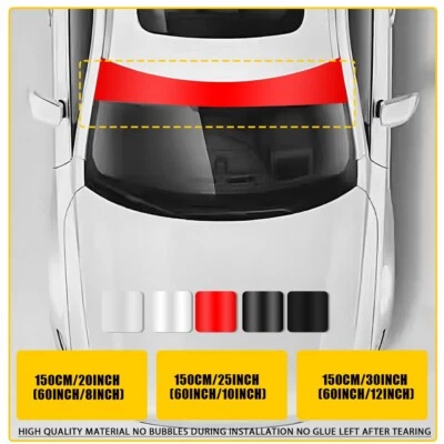 Parasol Tira Vinilo Premium Calcomanía Parabrisas Banner PVC Película Fundida 60" x 8-12" Foto 1 de 4