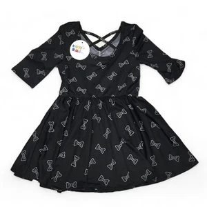 Dot Dot Smile BALLERINA Dress Girls Size 2T Black w / White Bow Ties Print NWT - Picture 1 of 8