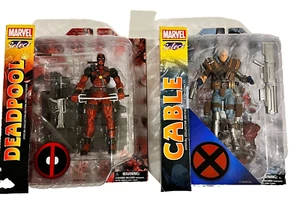 JUEGO DE 2 FIGURAS DE ACCIÓN CABLE & DEADPOOL MARVEL SELECT SELLADAS SIN USAR, EN CAJA FUERA DE STOCK - Imagen 1 de 4