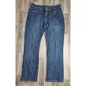 Riders By Lee Womens Size 16 M Pockets Straight Leg Denim Blue Jeans - Picture 1 of 12